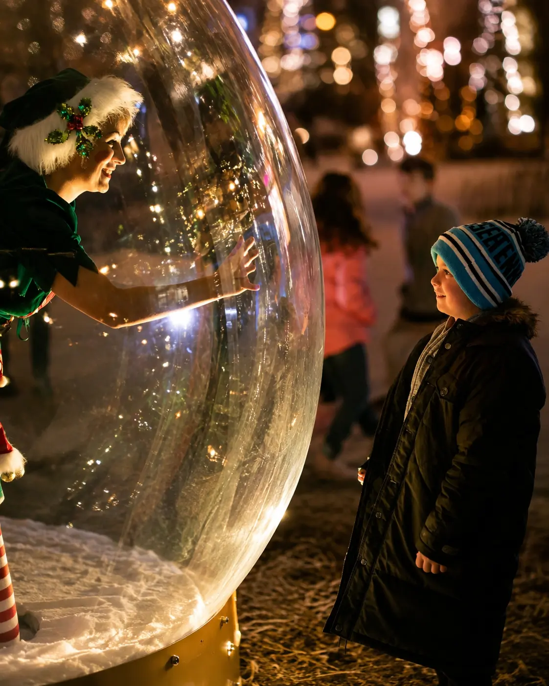 Family enjoying Carolina Holiday Light Spectacular in Charlotte NC