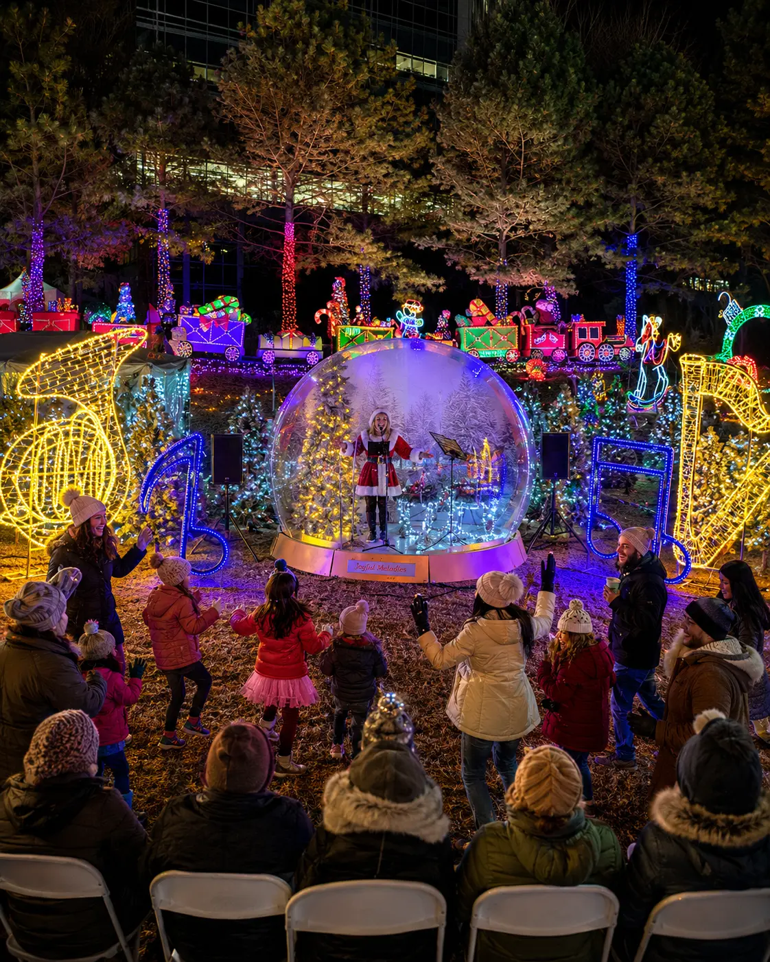 Christmas carol singers at Carolina Holiday Light Spectacular