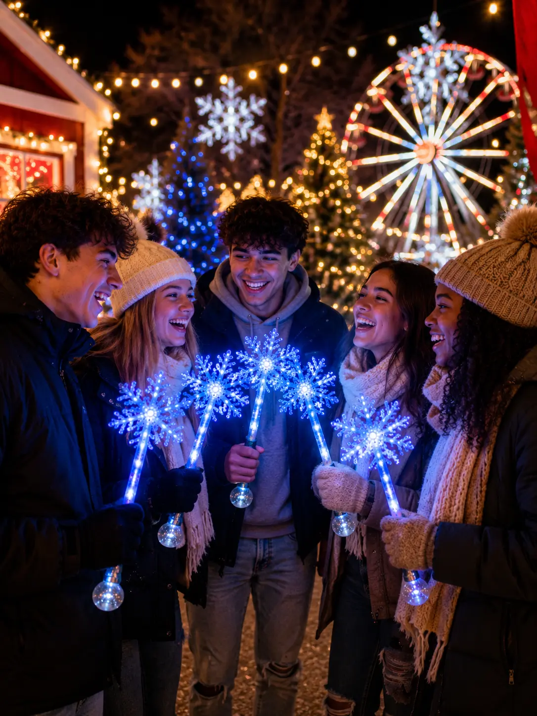 Teens on the snowflake hunt