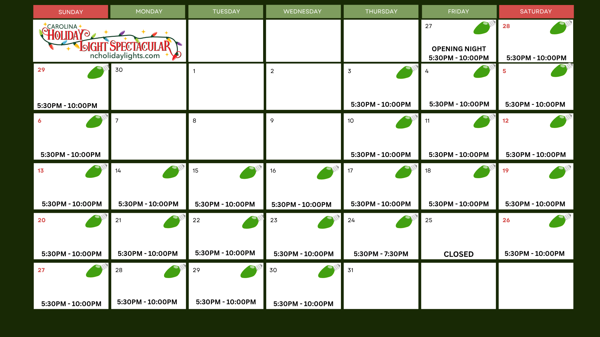 NCHLS Calendar 09.01.26